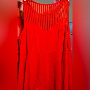 Elegant Red Sleeveless Top
